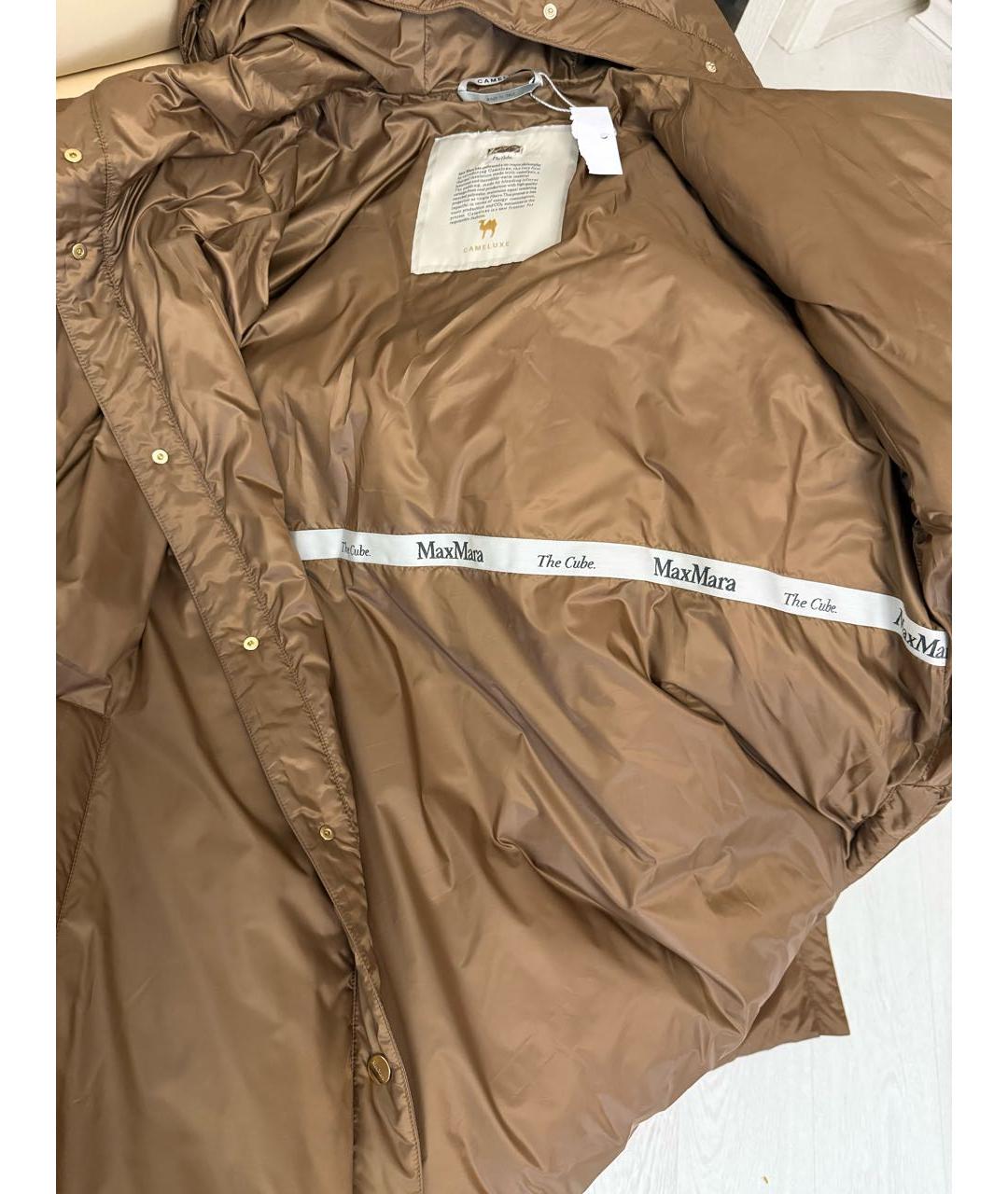 MAX MARA Коричневая полиэстеровая куртка, фото 7