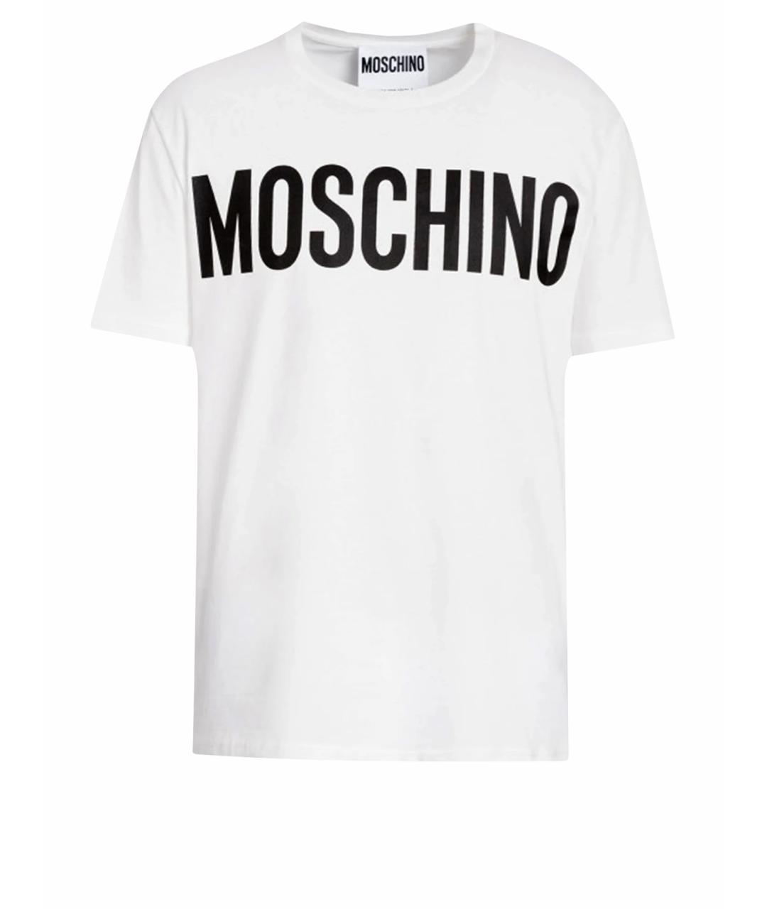 MOSCHINO Белая хлопковая футболка, фото 1