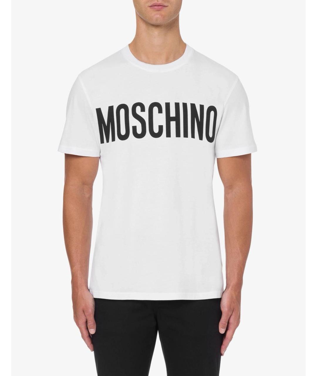 MOSCHINO Белая хлопковая футболка, фото 8