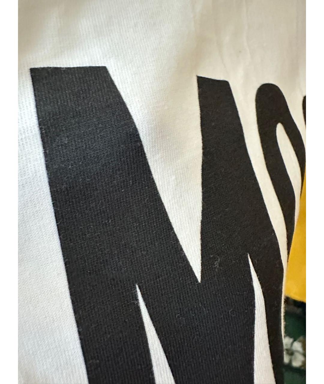 MOSCHINO Белая хлопковая футболка, фото 4