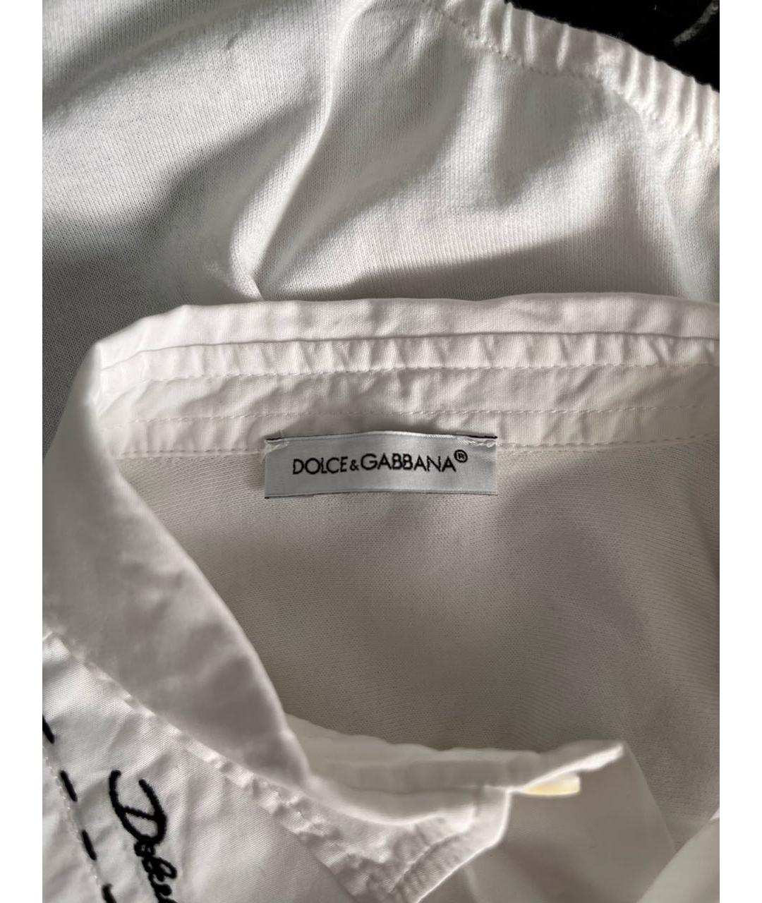 DOLCE & GABBANA KIDS Белая хлопковая детская рубашка, фото 4