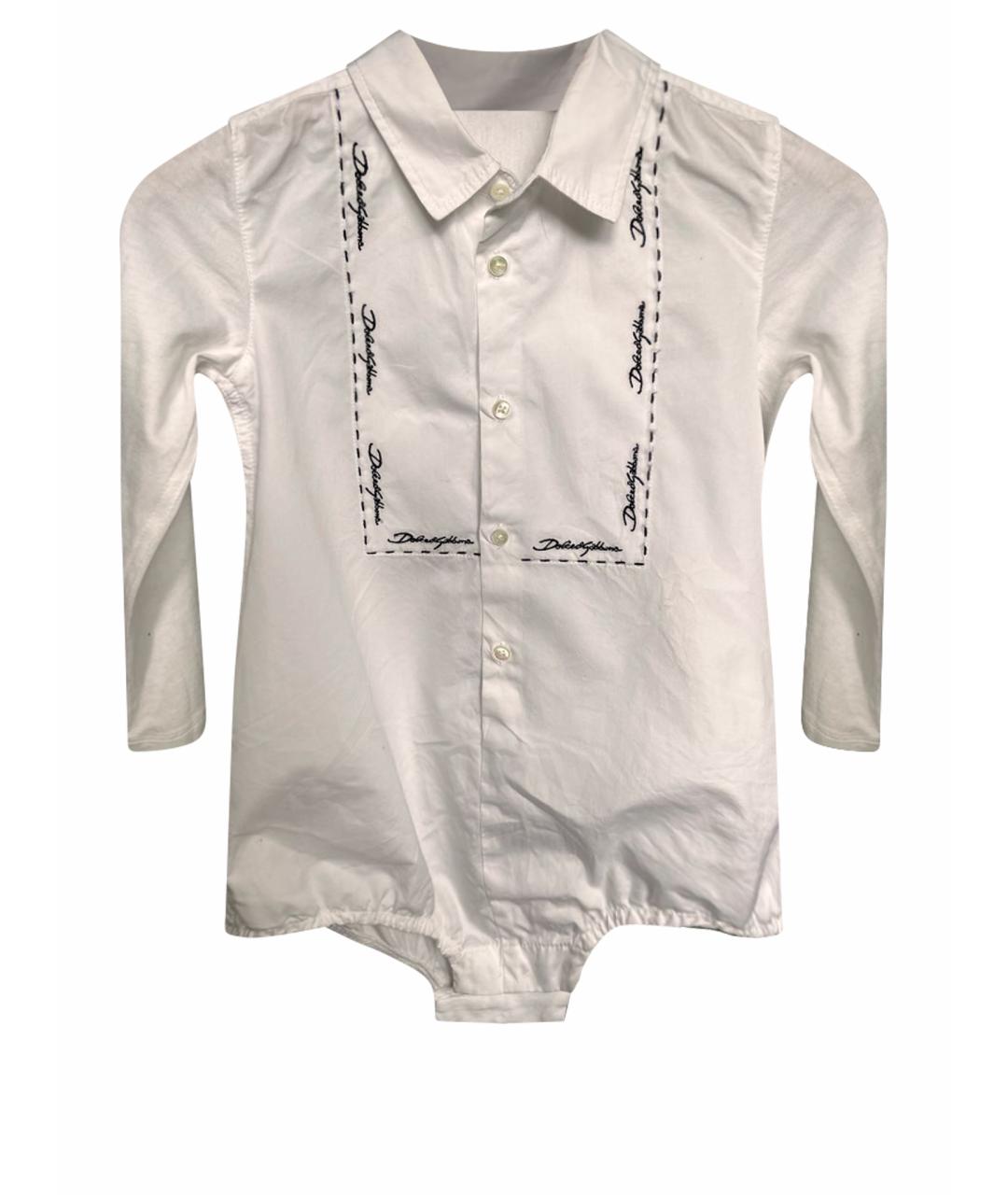 DOLCE & GABBANA KIDS Белая хлопковая детская рубашка, фото 1