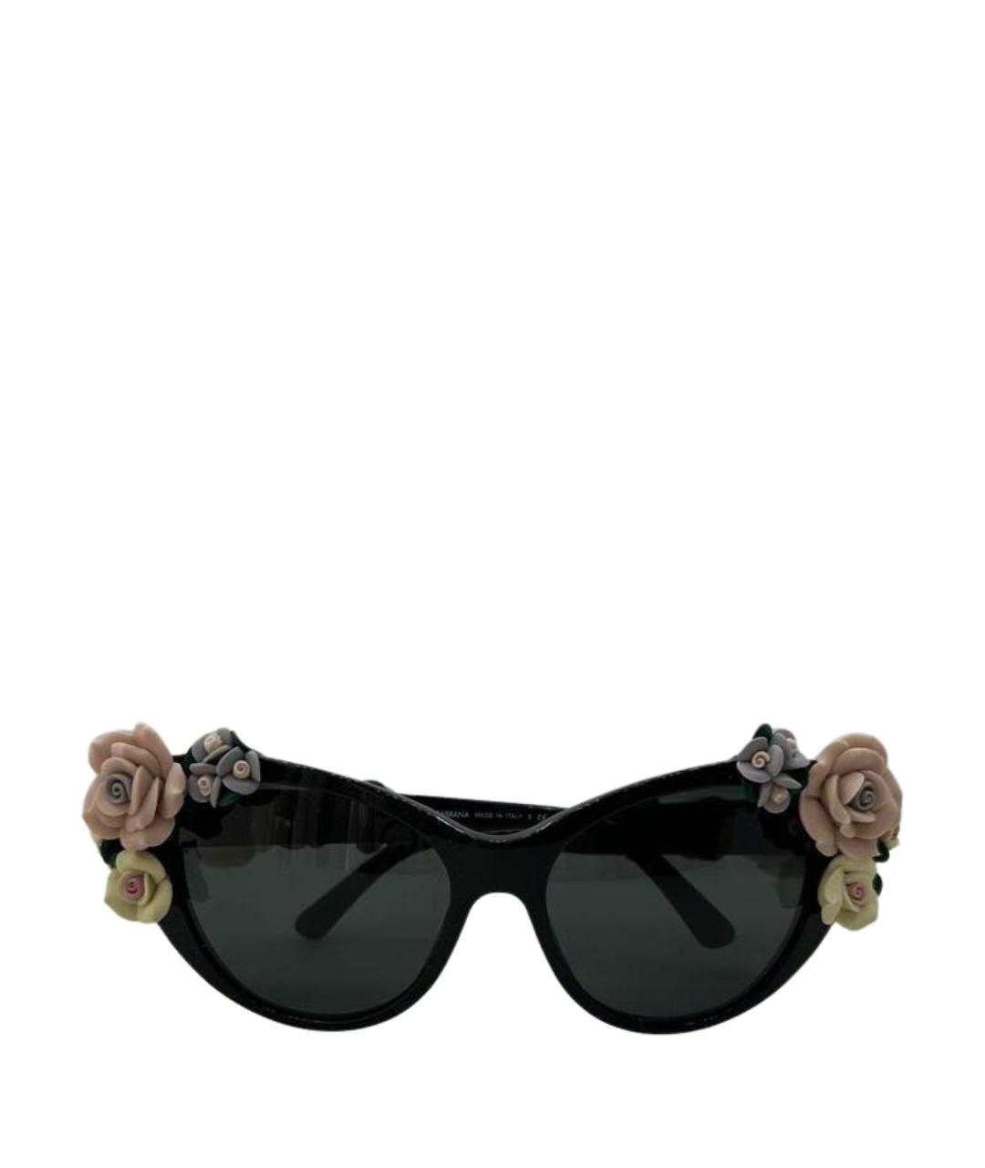 DOLCE&GABBANA Черные пластиковые солнцезащитные очки, фото 1