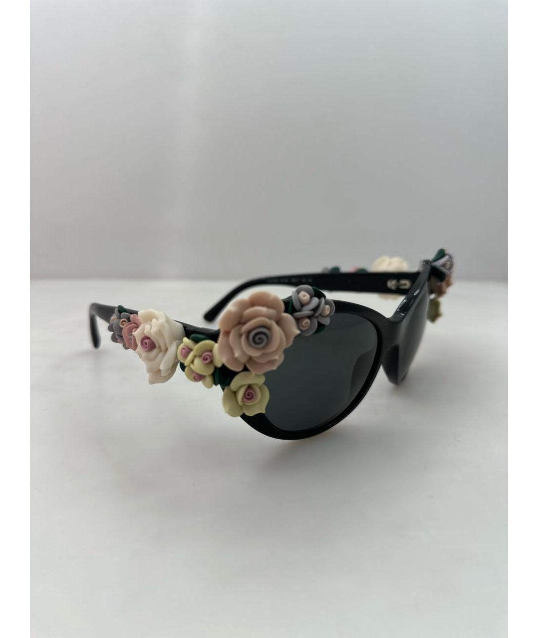 DOLCE&GABBANA Черные пластиковые солнцезащитные очки, фото 3