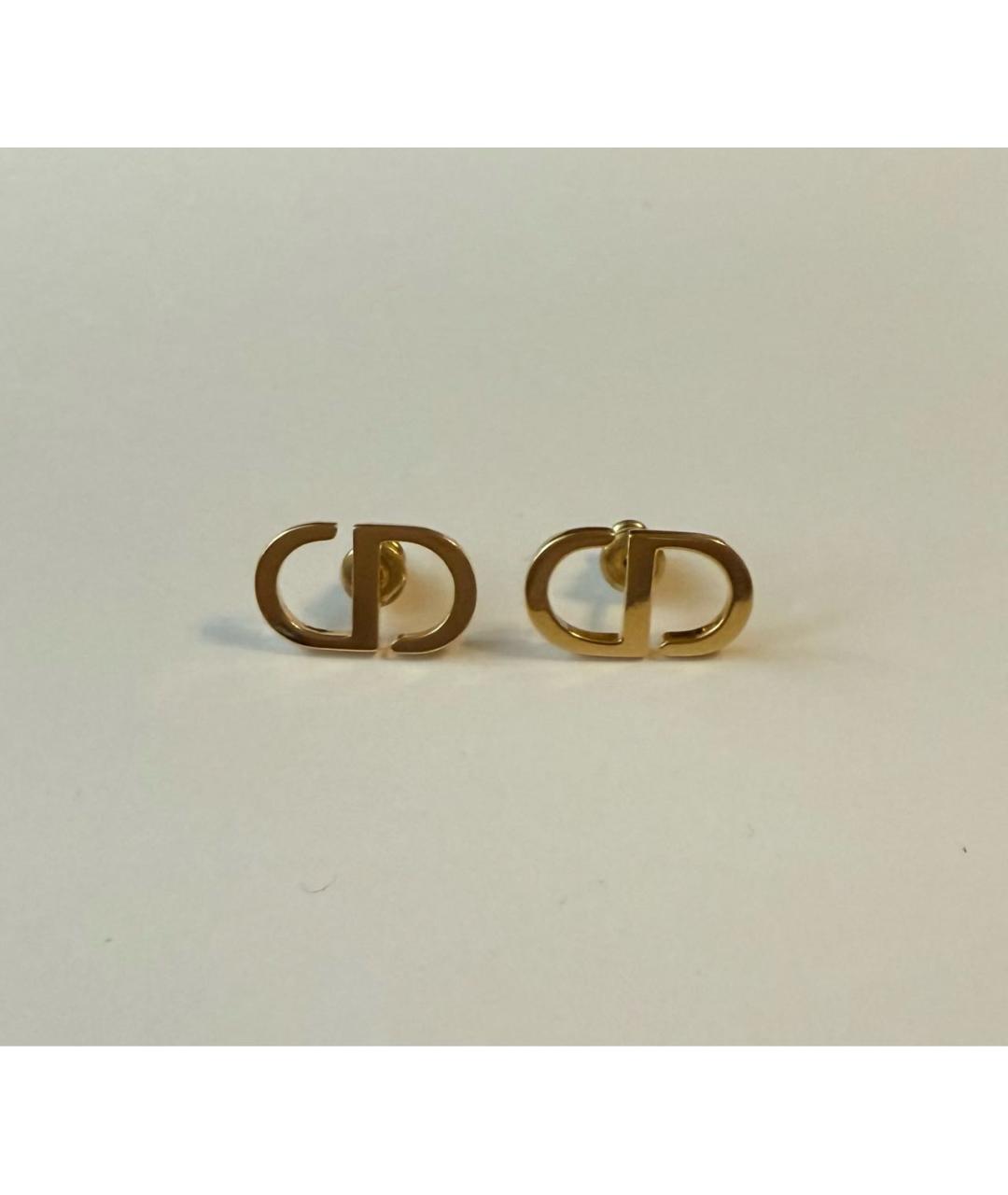 CHRISTIAN DIOR Золотые латунные серьги, фото 3