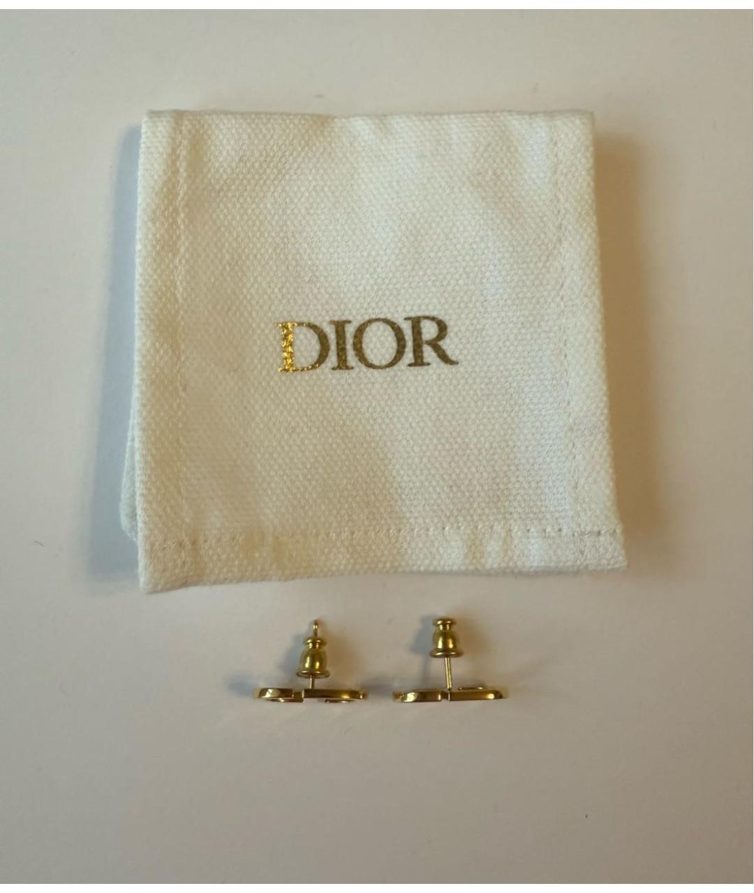 CHRISTIAN DIOR Золотые латунные серьги, фото 4