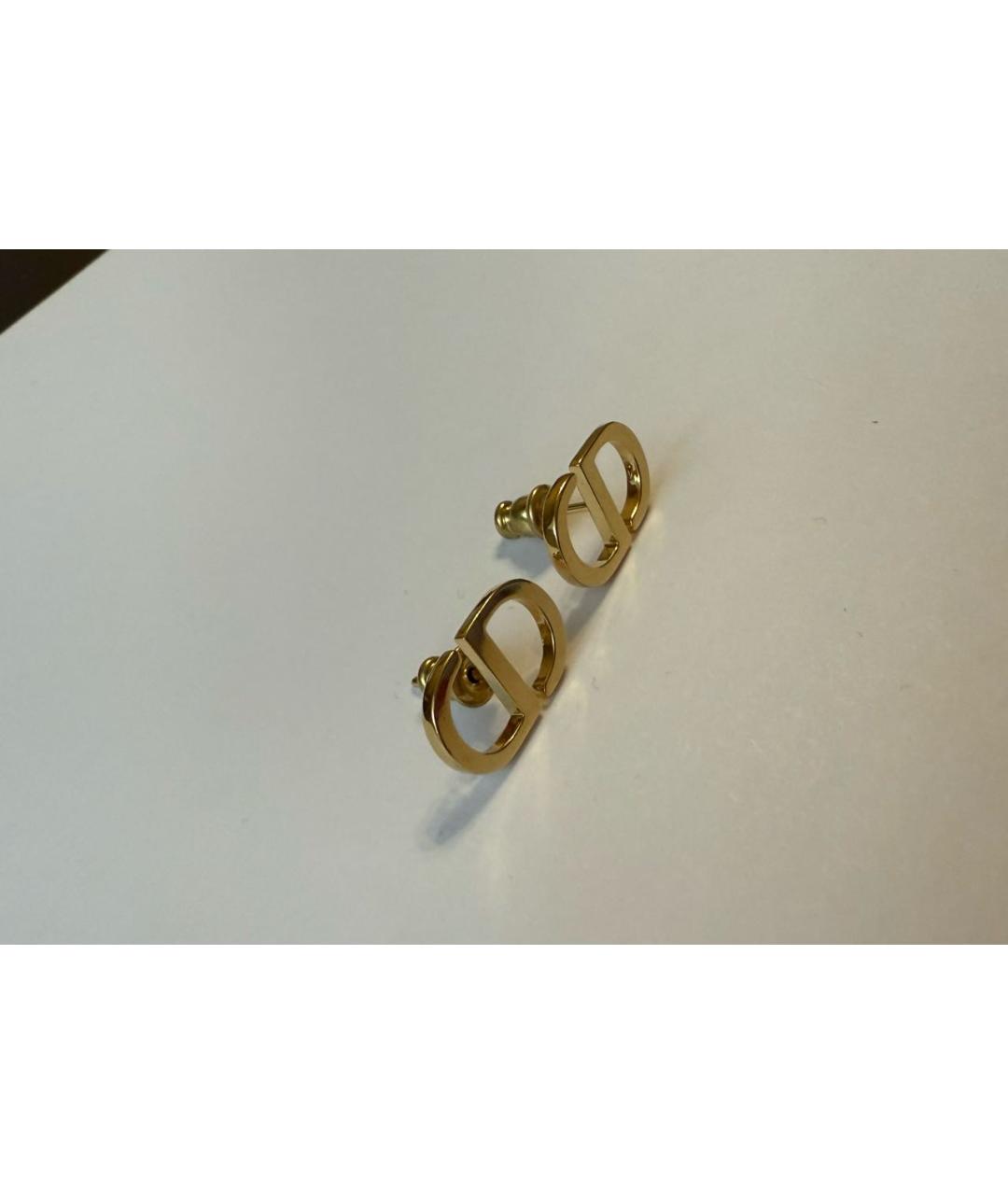 CHRISTIAN DIOR Золотые латунные серьги, фото 2