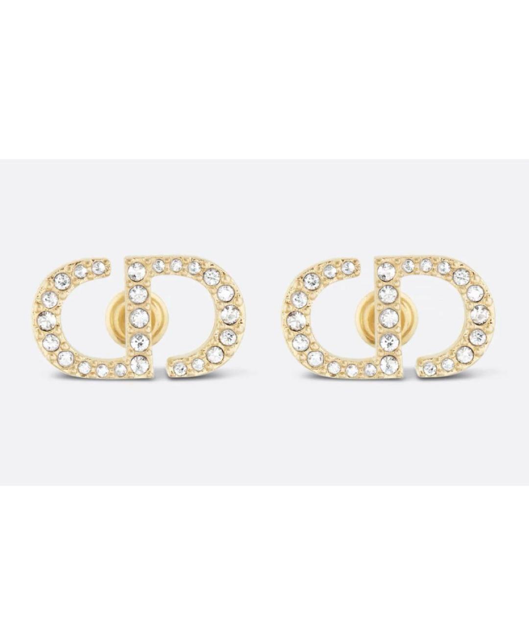 CHRISTIAN DIOR Золотые латунные серьги, фото 2