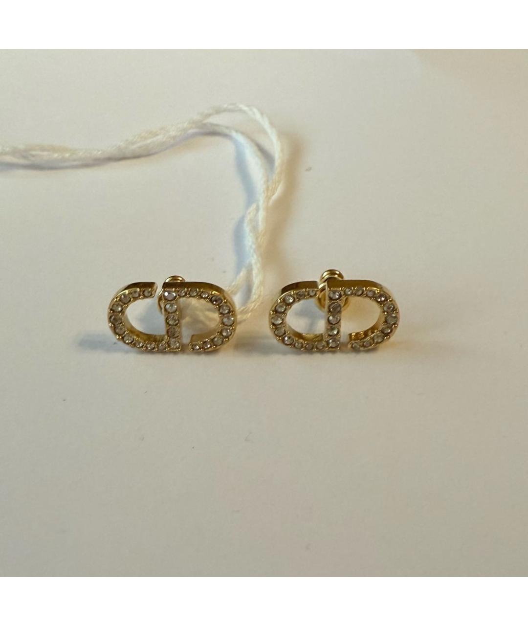 CHRISTIAN DIOR Золотые латунные серьги, фото 5