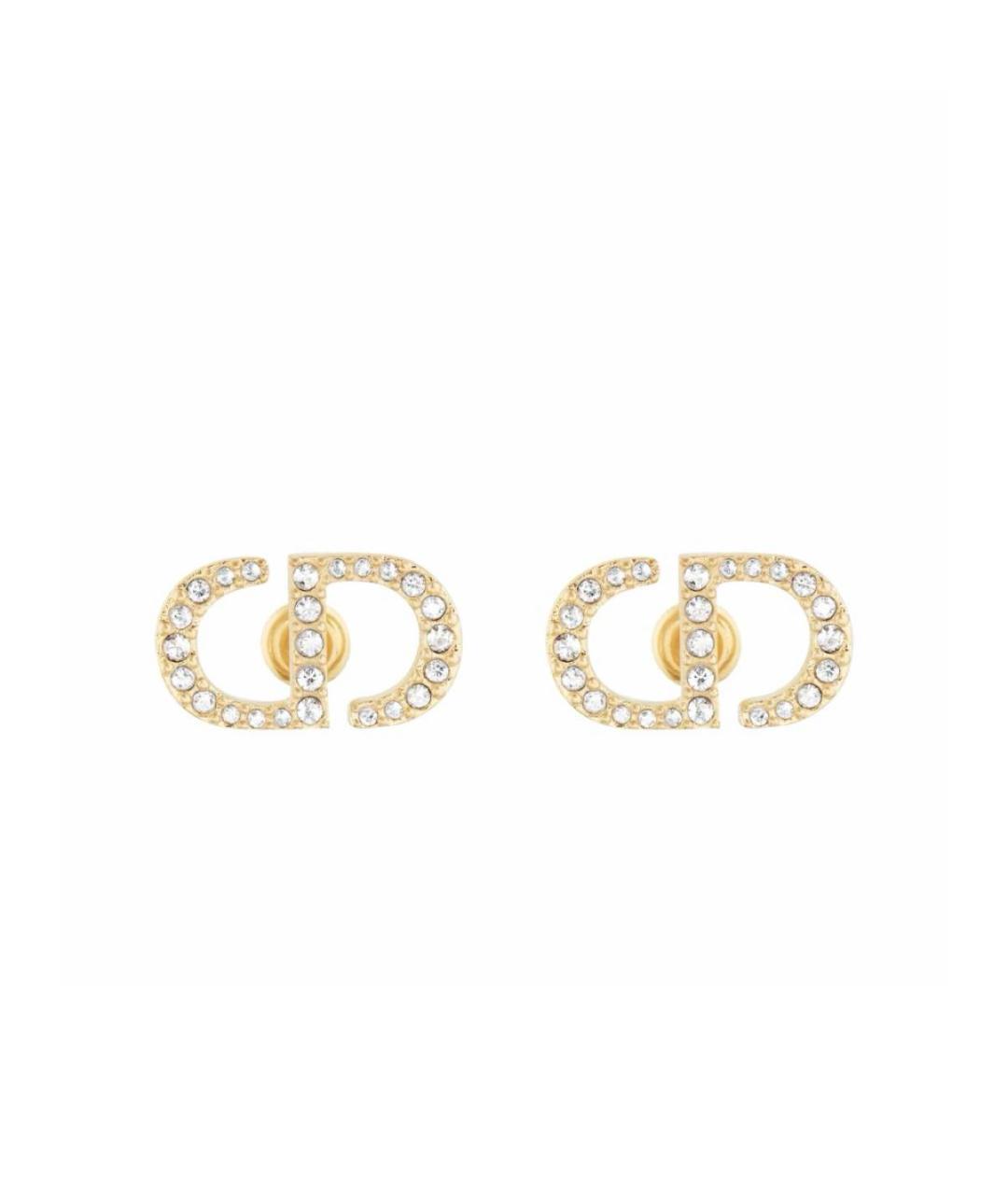 CHRISTIAN DIOR Золотые латунные серьги, фото 1