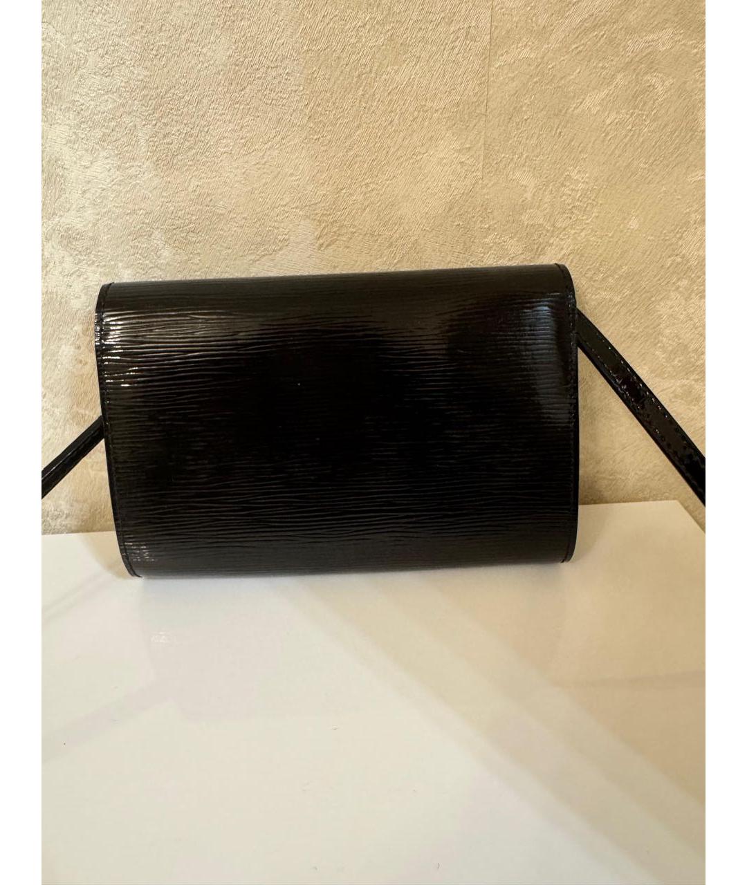 LOUIS VUITTON Черная кожаная сумка через плечо, фото 3
