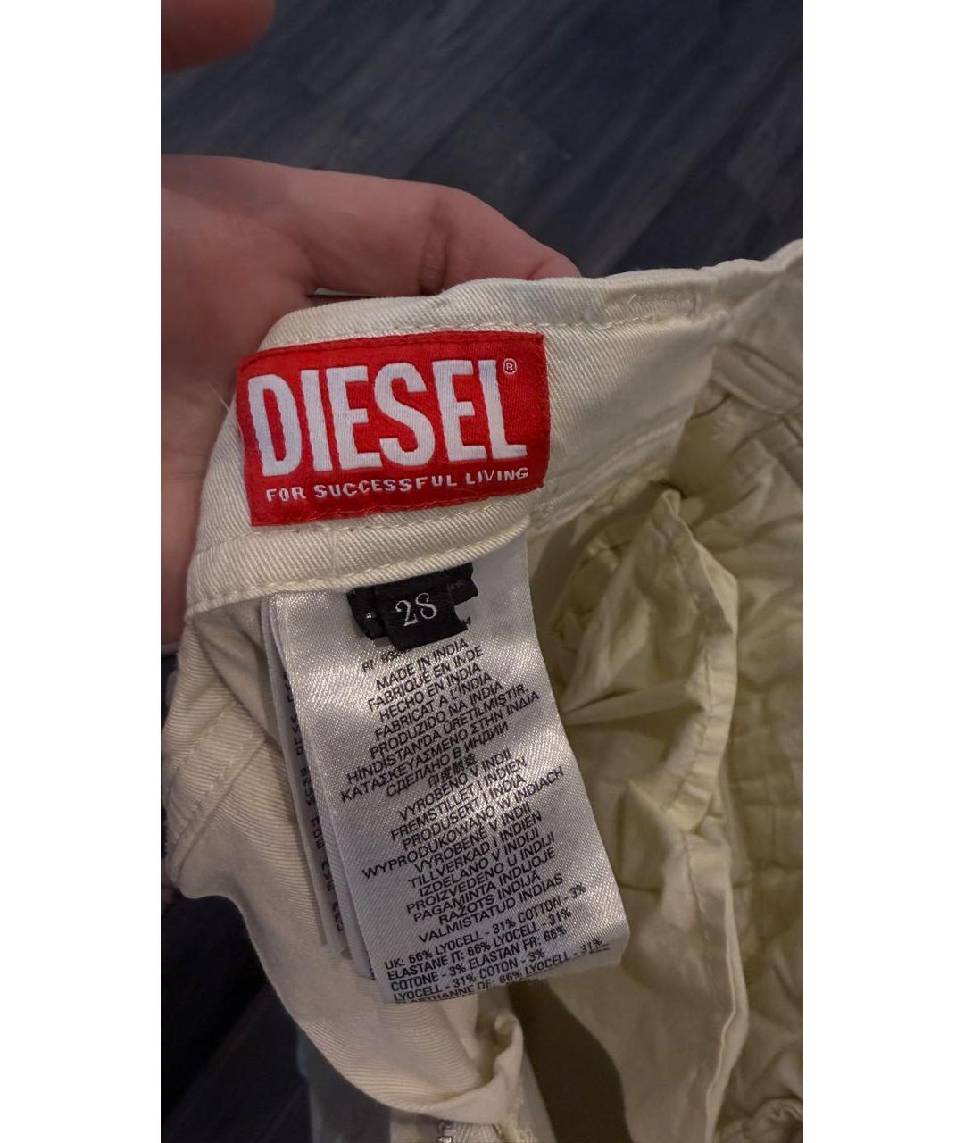 DIESEL Бежевые хлопковые бриджи, фото 4