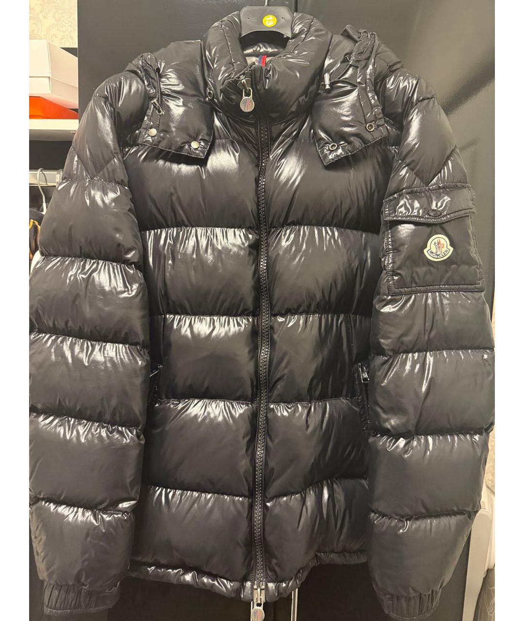 MONCLER Черная полиамидовая куртка, фото 8