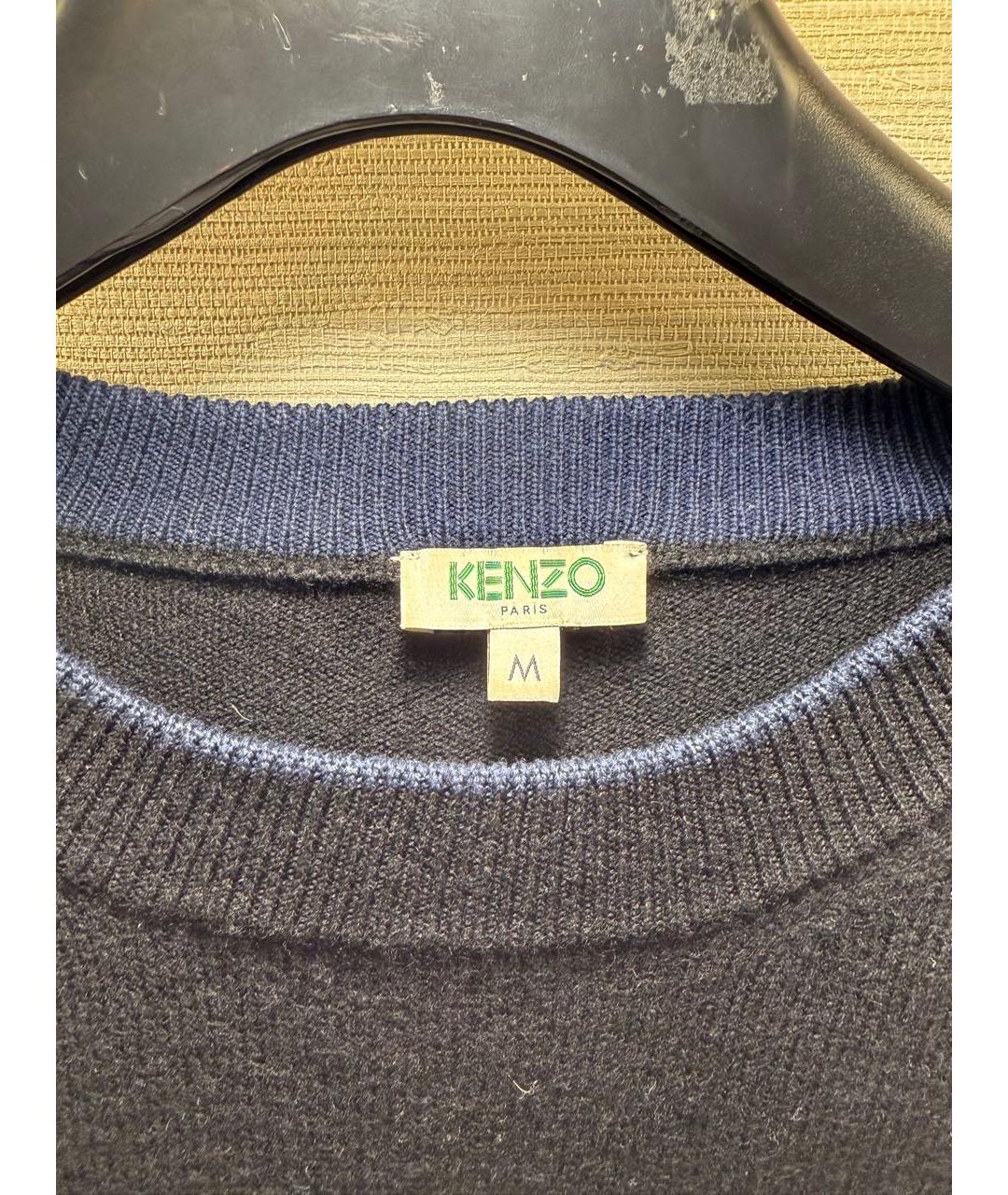 KENZO Черный шерстяной джемпер / свитер, фото 3