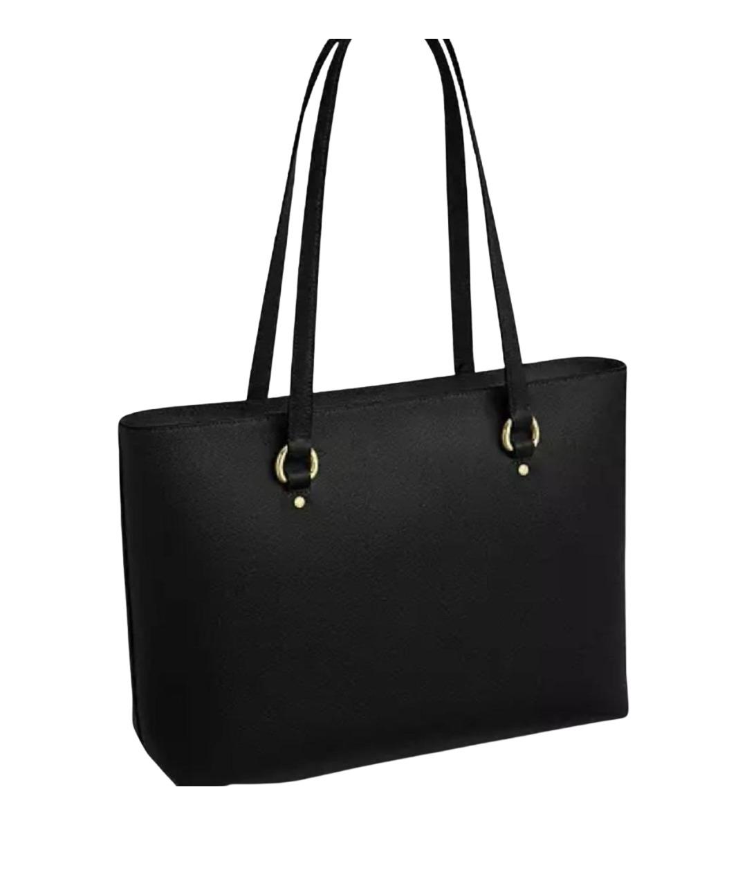 COACH Черная кожаная сумка тоут, фото 1