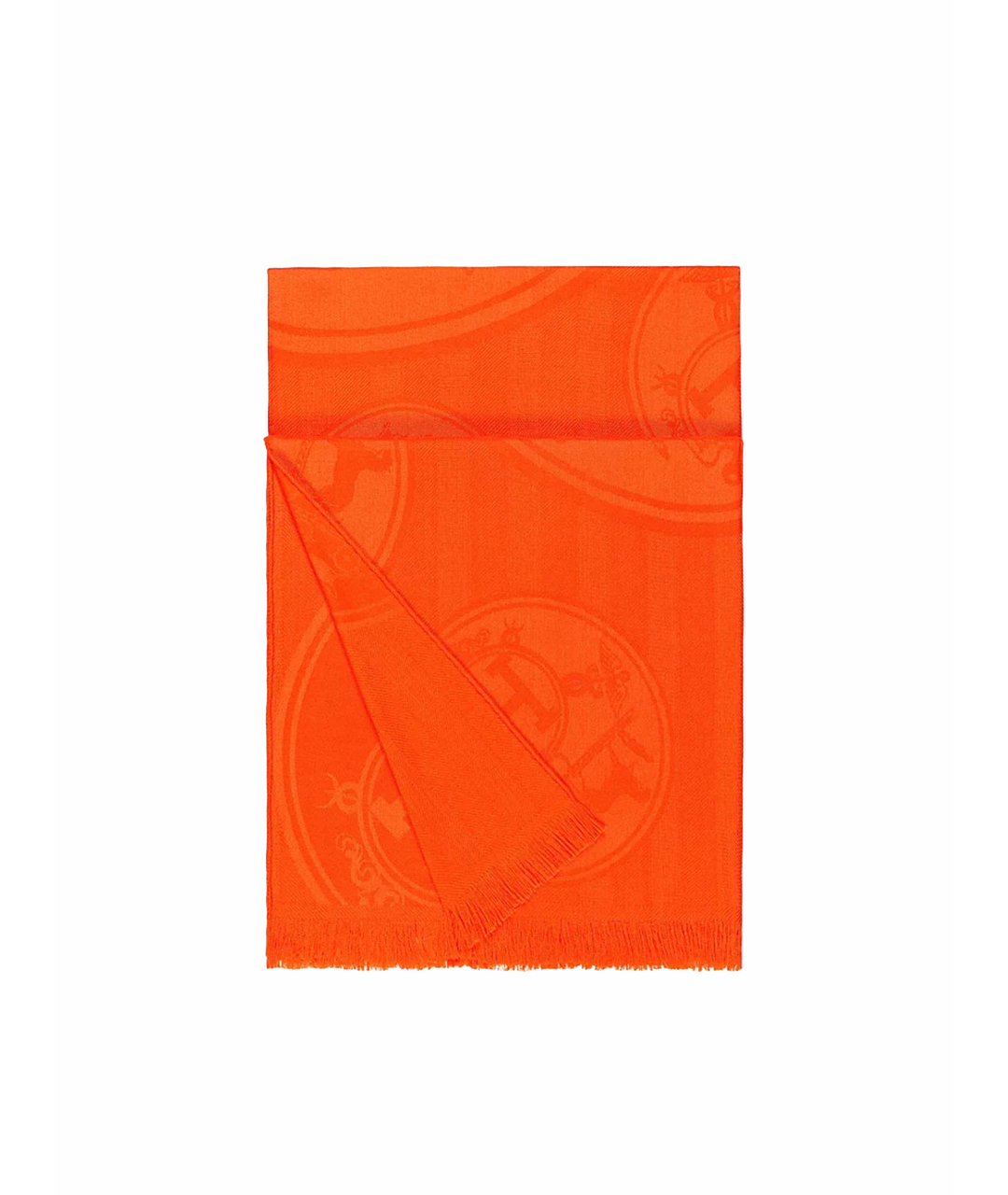 HERMES PRE-OWNED Оранжевый кашемировый шарф, фото 1