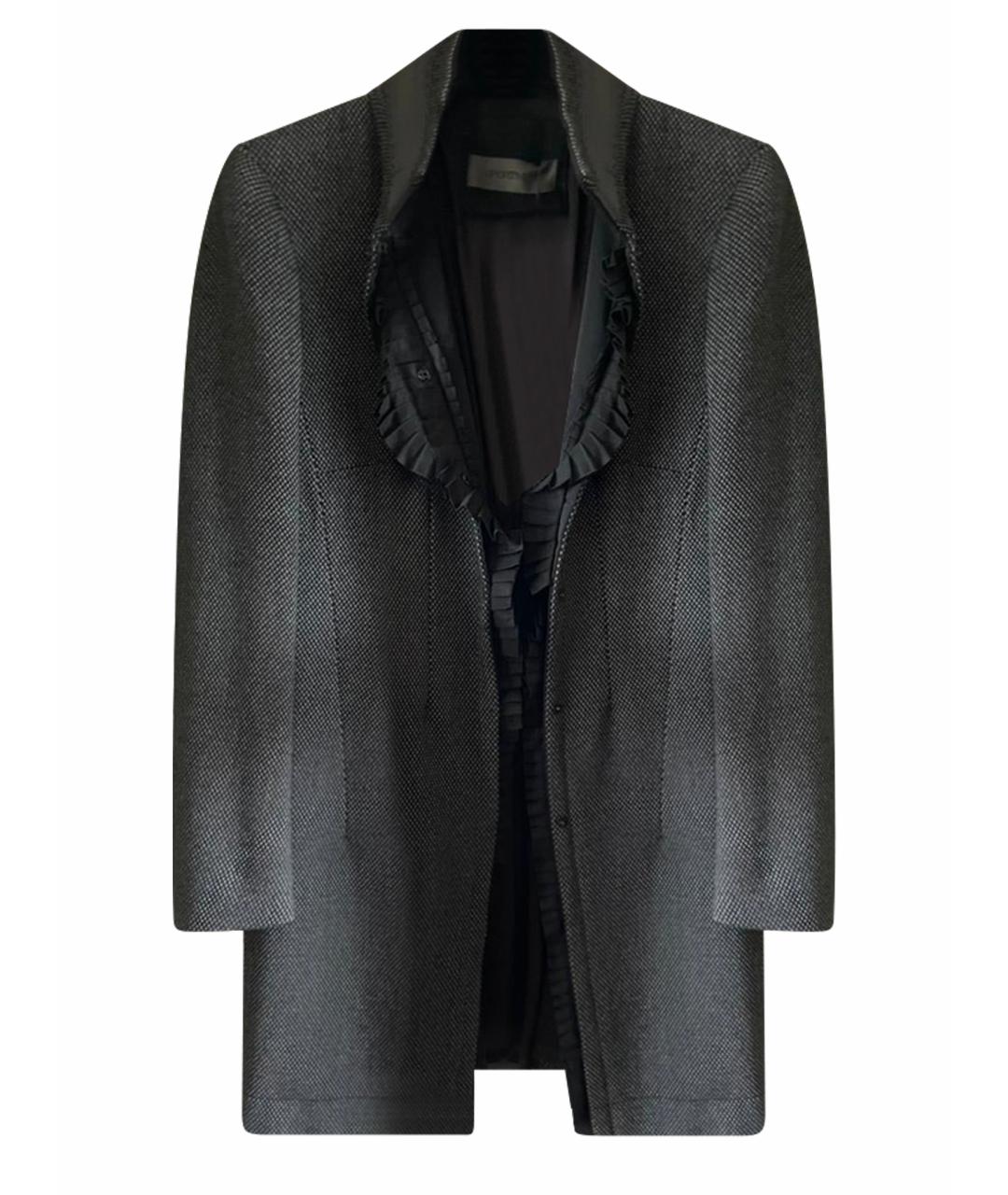 SPORTMAX Серое шерстяное пальто, фото 1