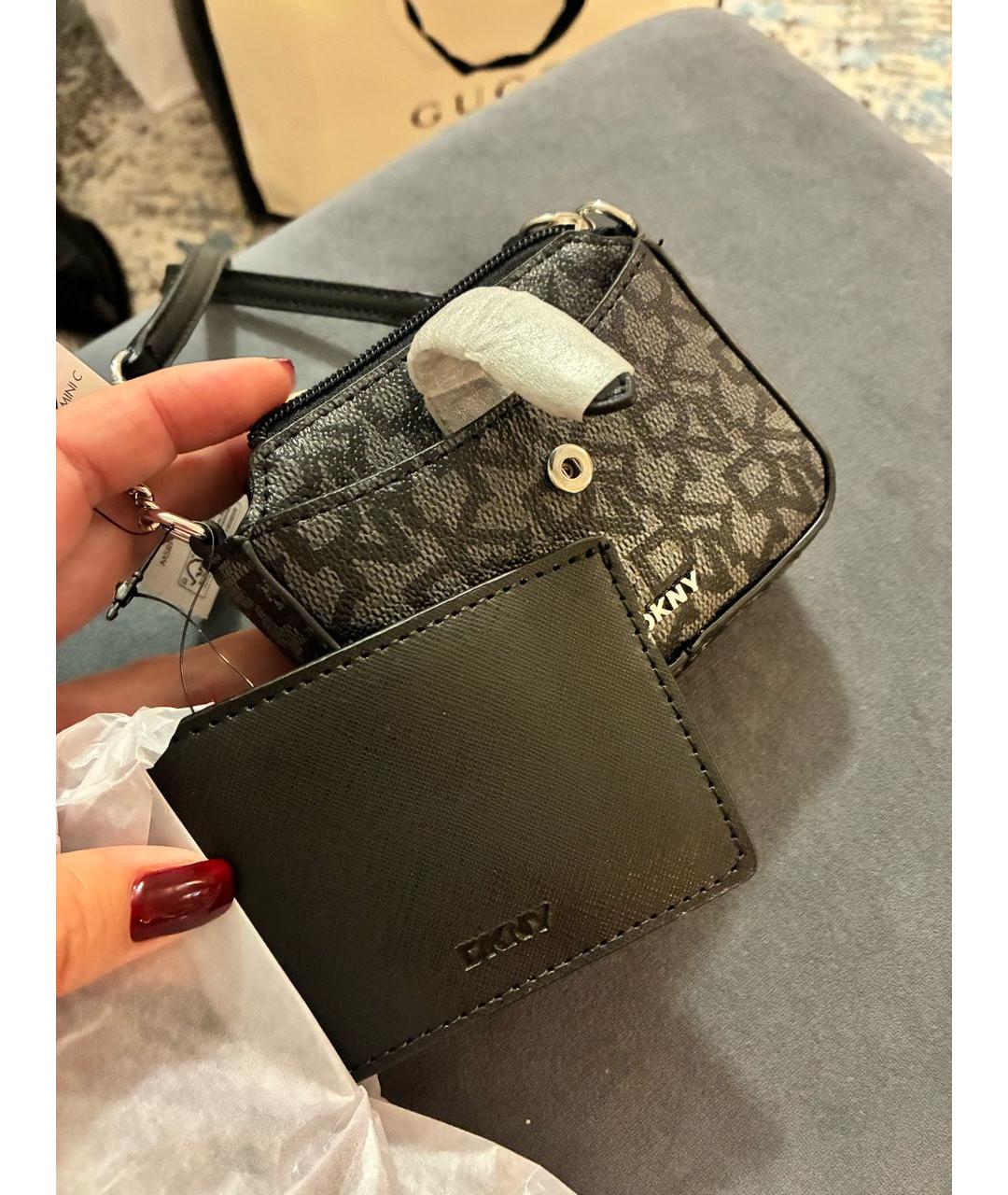 DKNY Серая сумка через плечо, фото 4