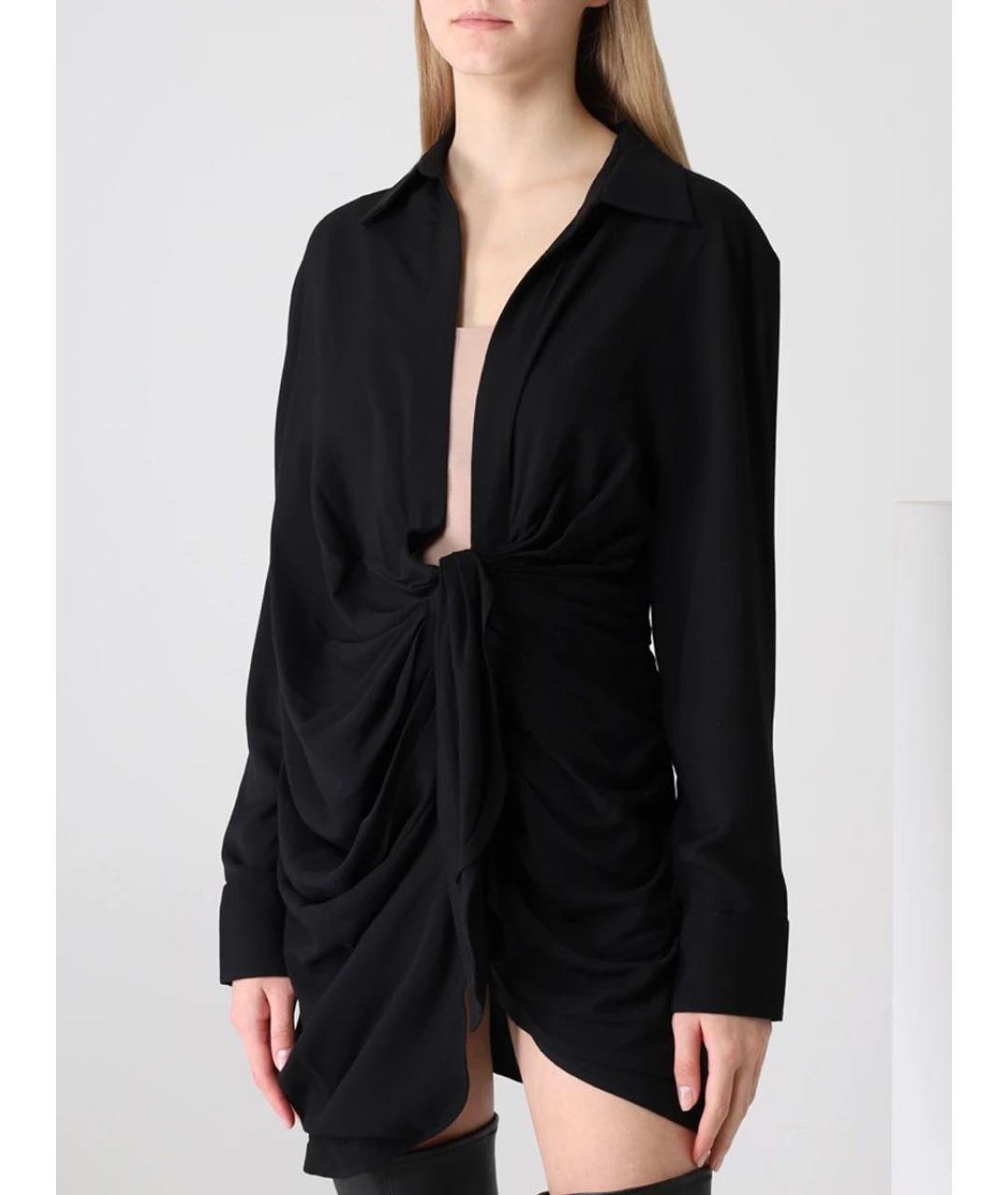 JACQUEMUS Черное вискозное вечернее платье, фото 2