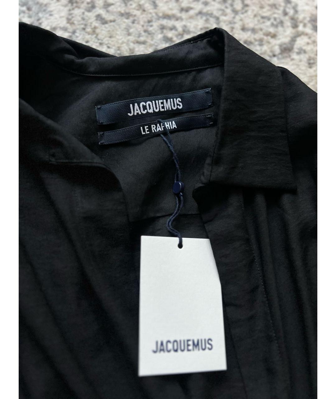 JACQUEMUS Черное вискозное вечернее платье, фото 6