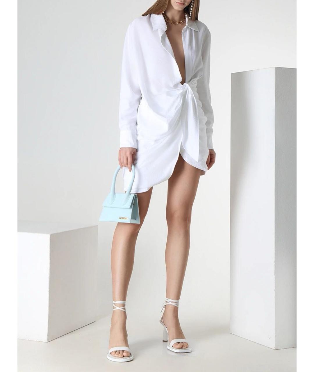 JACQUEMUS Белое вискозное повседневное платье, фото 2