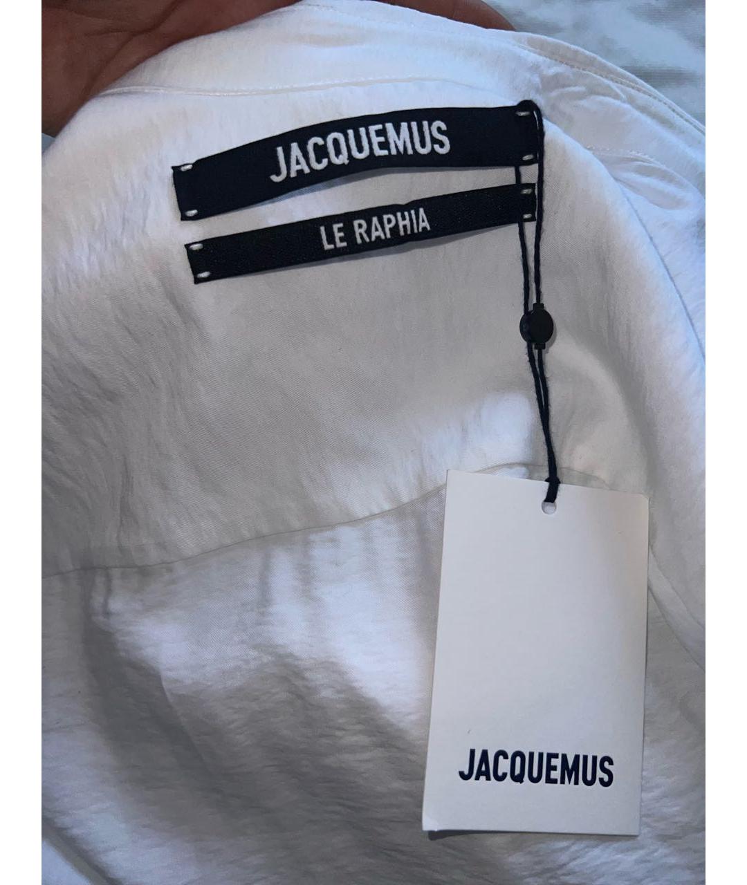 JACQUEMUS Белое вискозное повседневное платье, фото 6