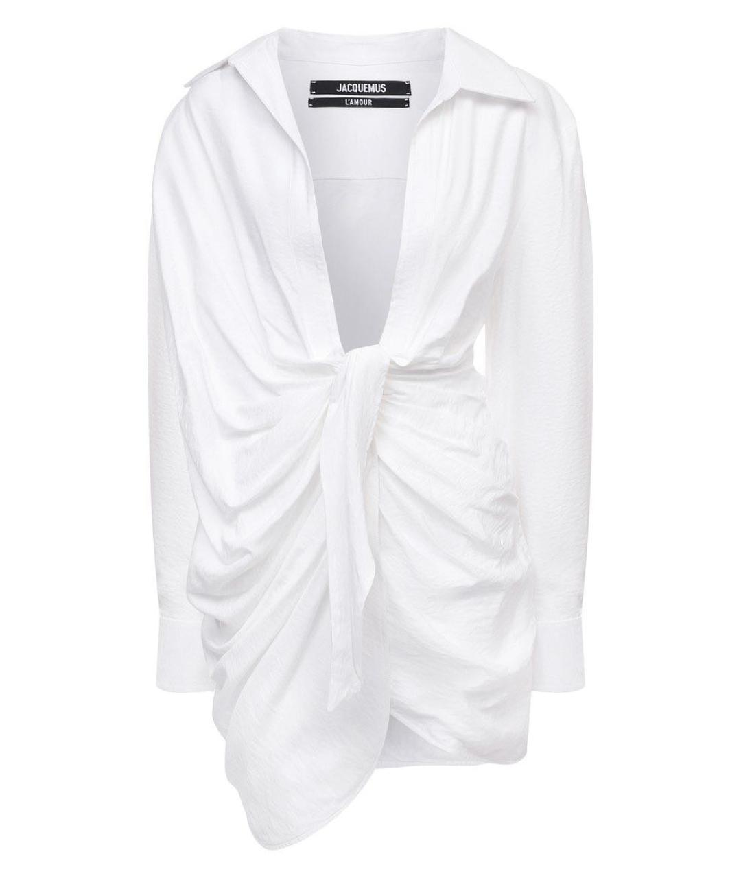 JACQUEMUS Белое вискозное повседневное платье, фото 1