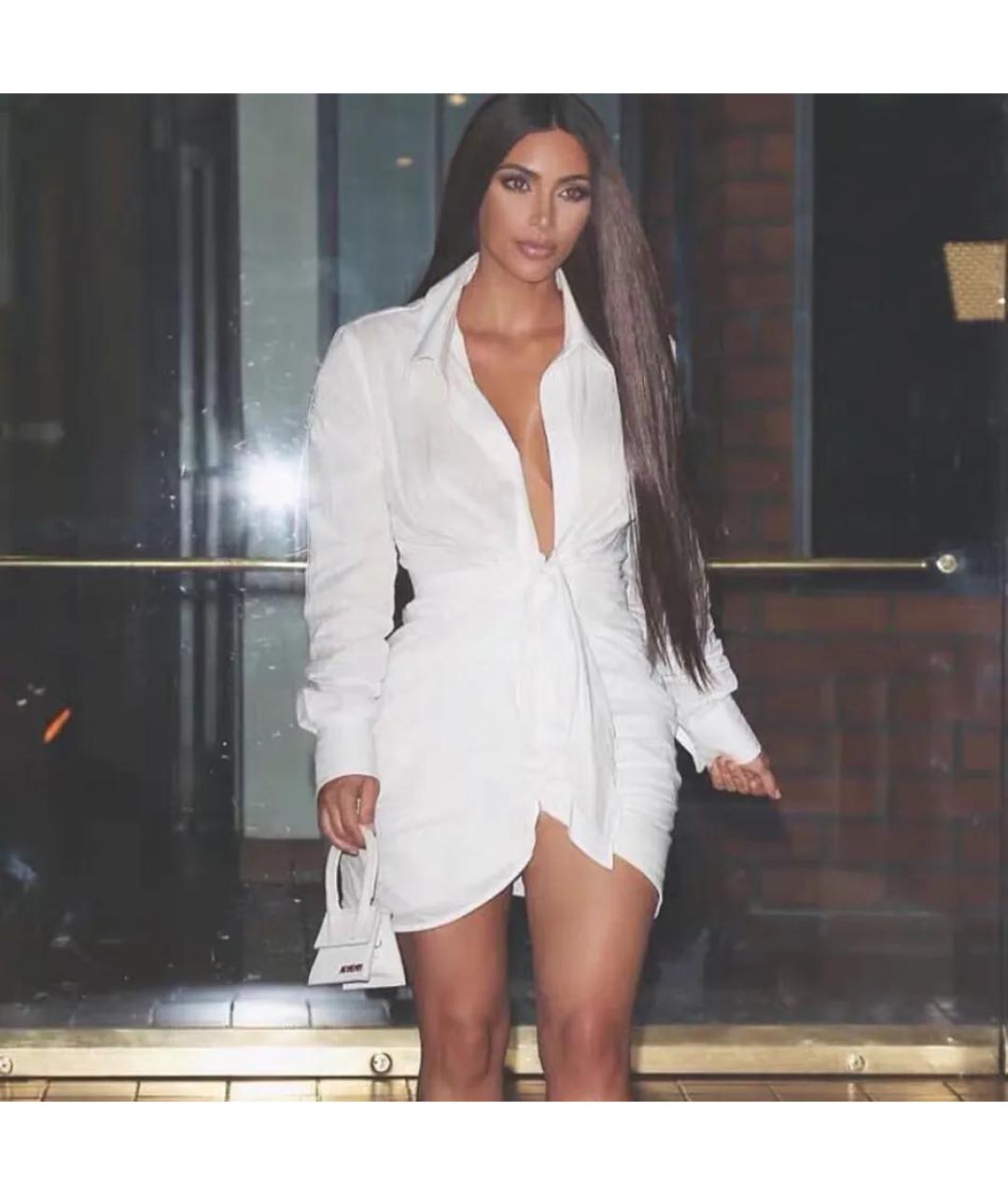 JACQUEMUS Белое вискозное повседневное платье, фото 3