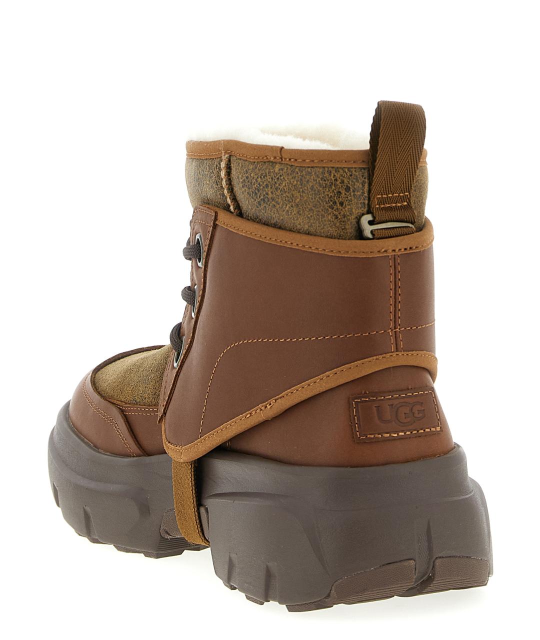 UGG AUSTRALIA Коричневые замшевые высокие ботинки, фото 3