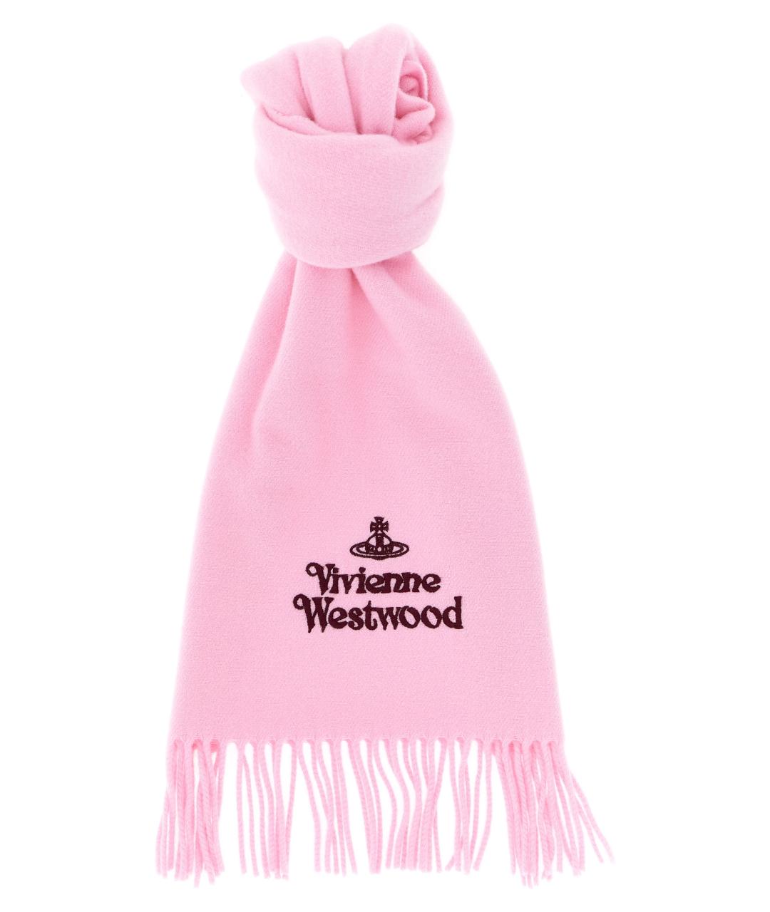 VIVIENNE WESTWOOD Розовый шерстяной шарф, фото 1