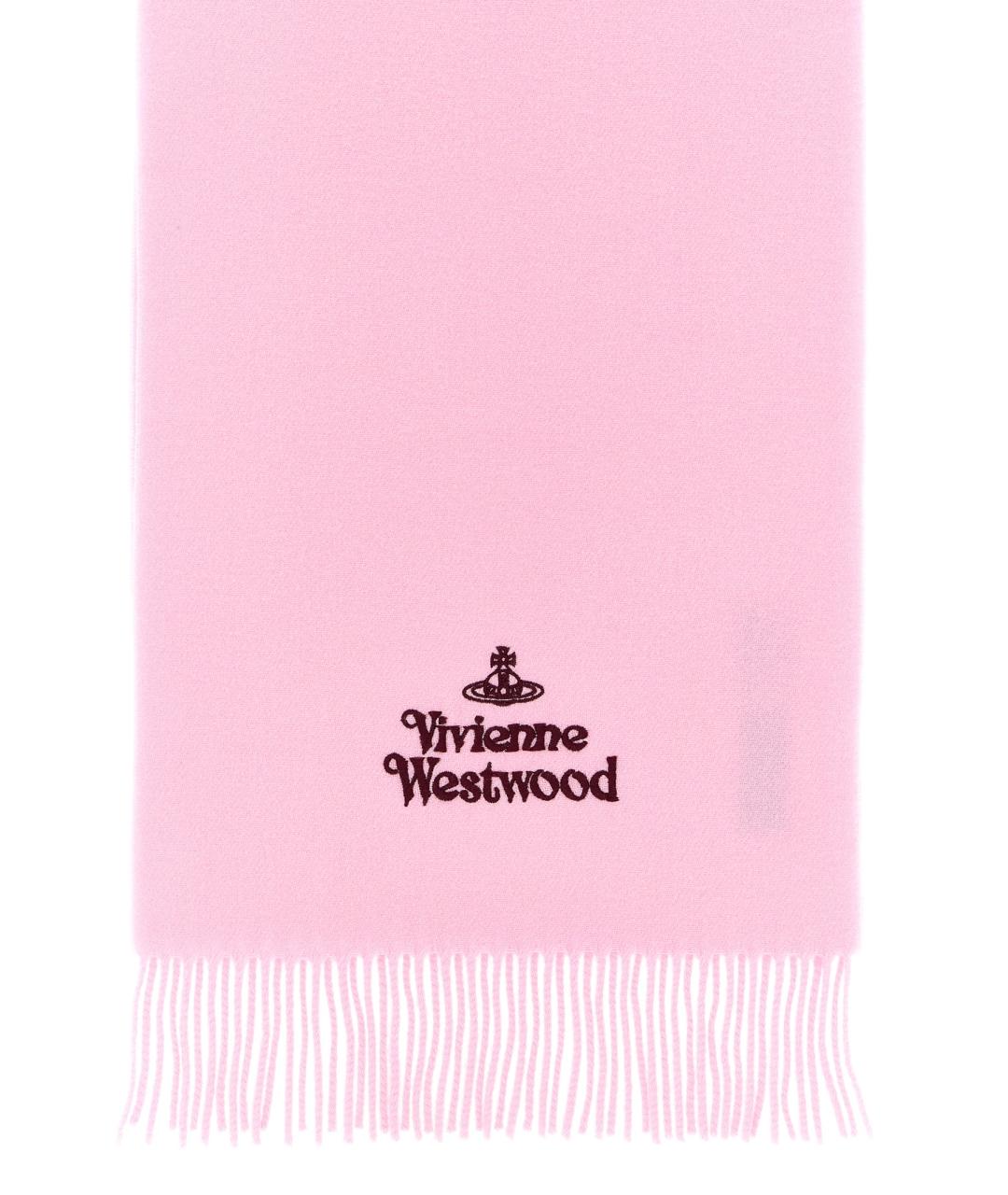 VIVIENNE WESTWOOD Розовый шерстяной шарф, фото 2