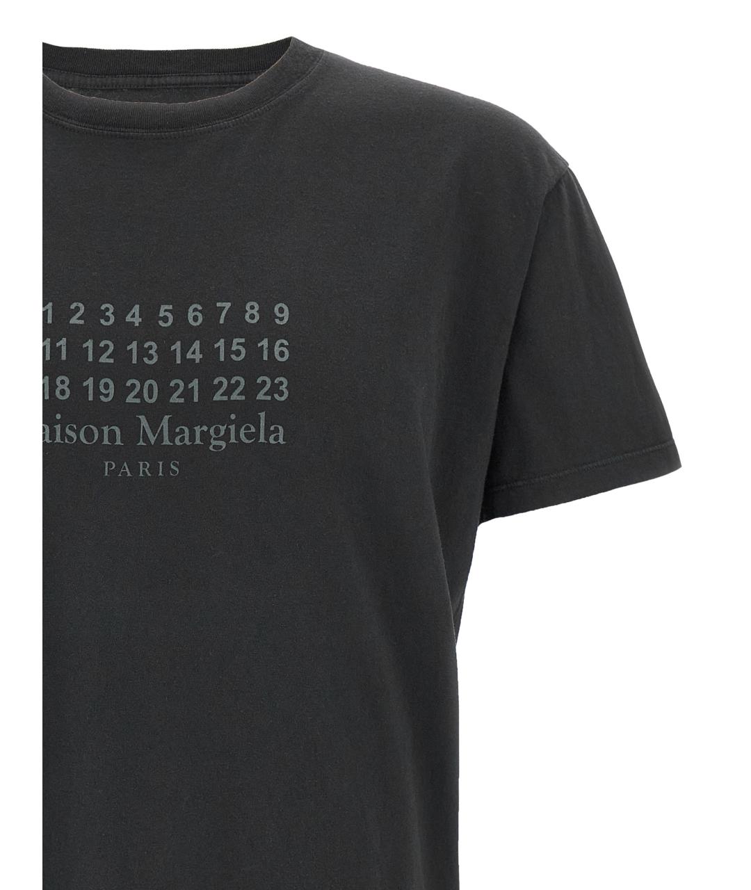 MAISON MARGIELA Черная хлопковая футболка, фото 3