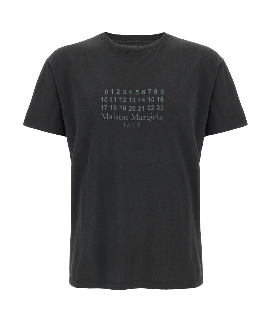 MAISON MARGIELA Черная хлопковая футболка, фото 1