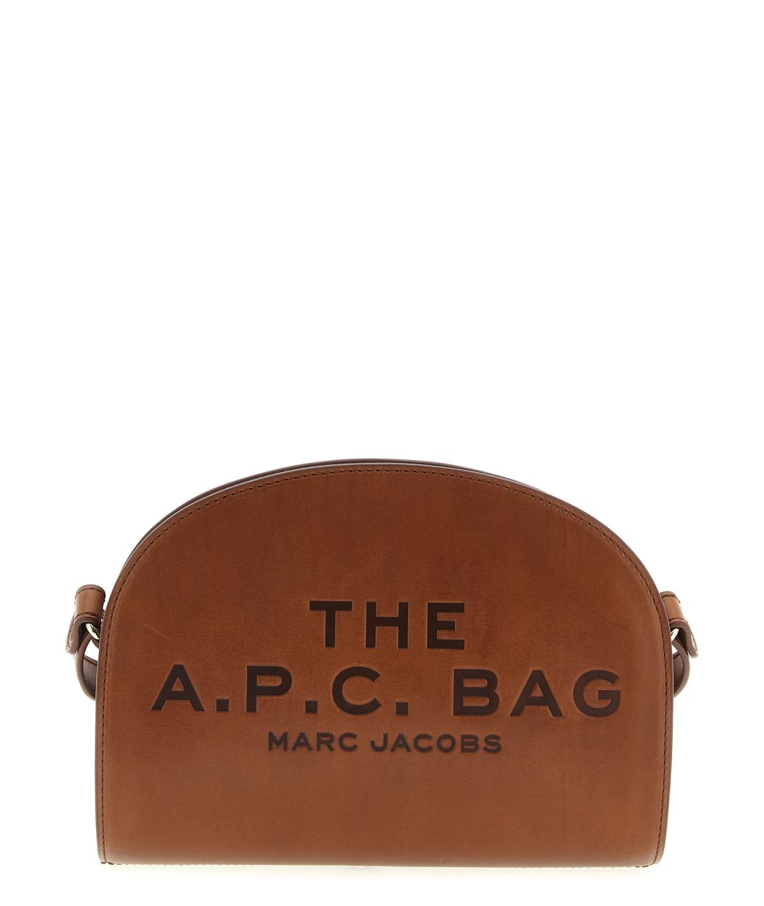 A.P.C. Коричневая кожаная сумка через плечо, фото 1