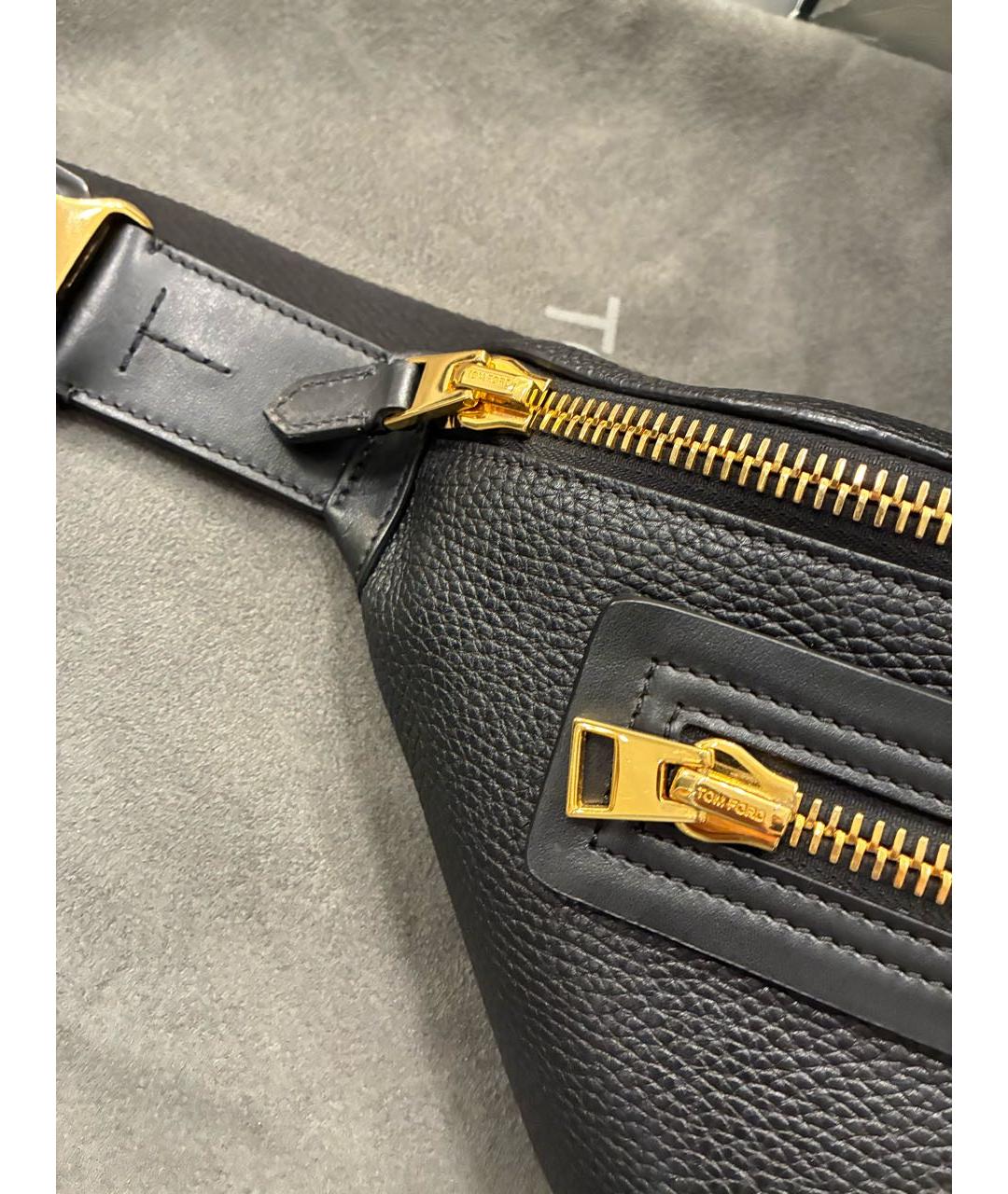 TOM FORD Черная кожаная сумка на плечо, фото 7
