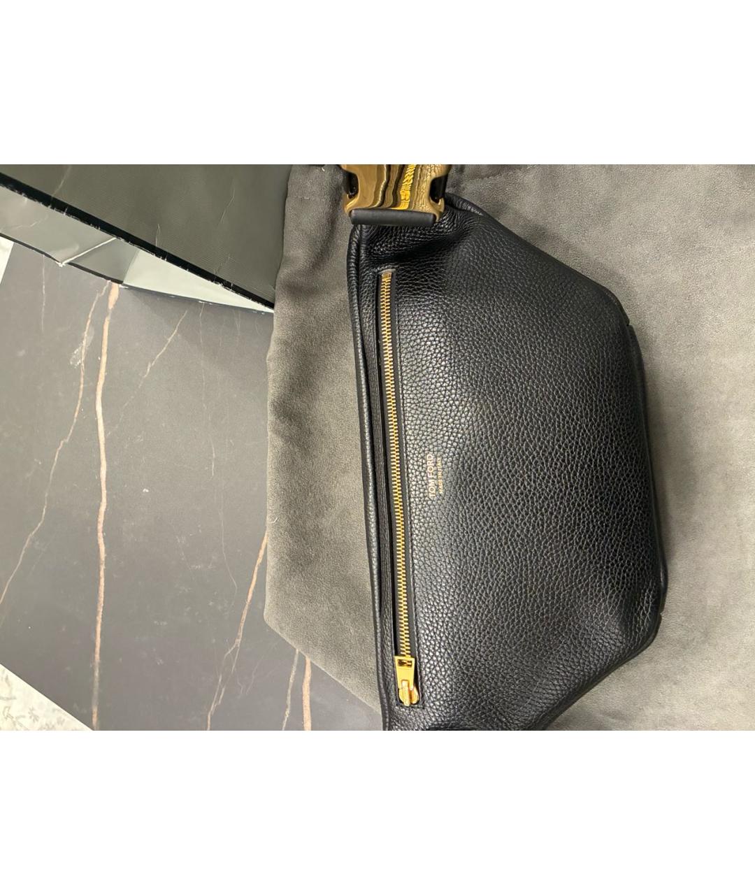 TOM FORD Черная кожаная сумка на плечо, фото 3