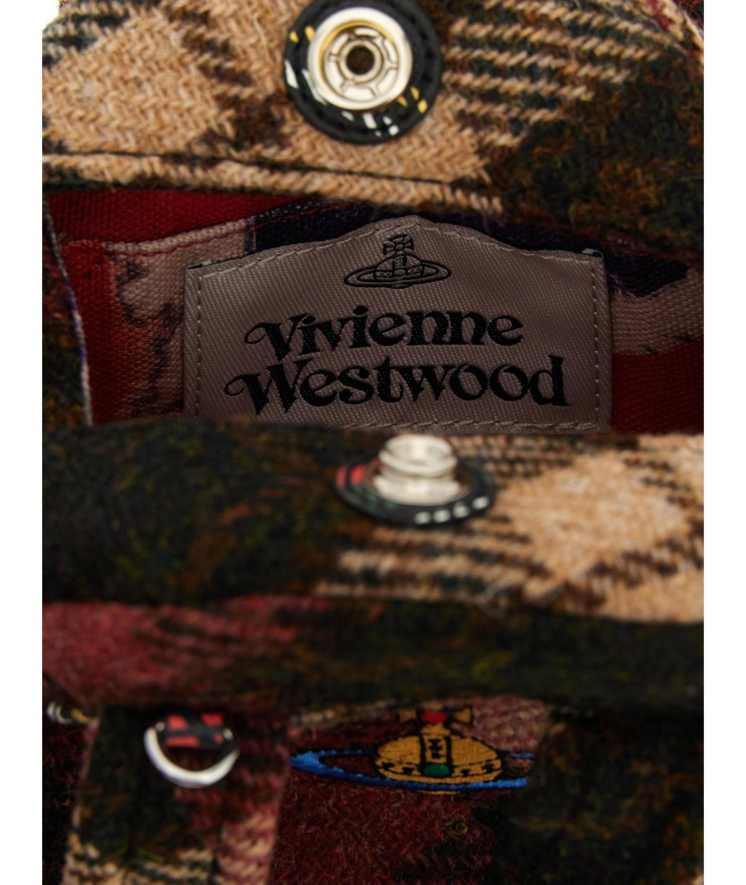 VIVIENNE WESTWOOD Мульти шерстяная сумка тоут, фото 4