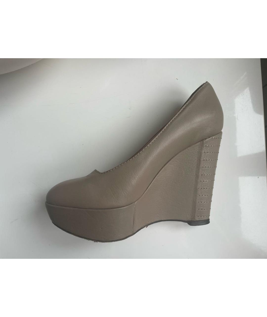 ESCADA Серые кожаные туфли, фото 6