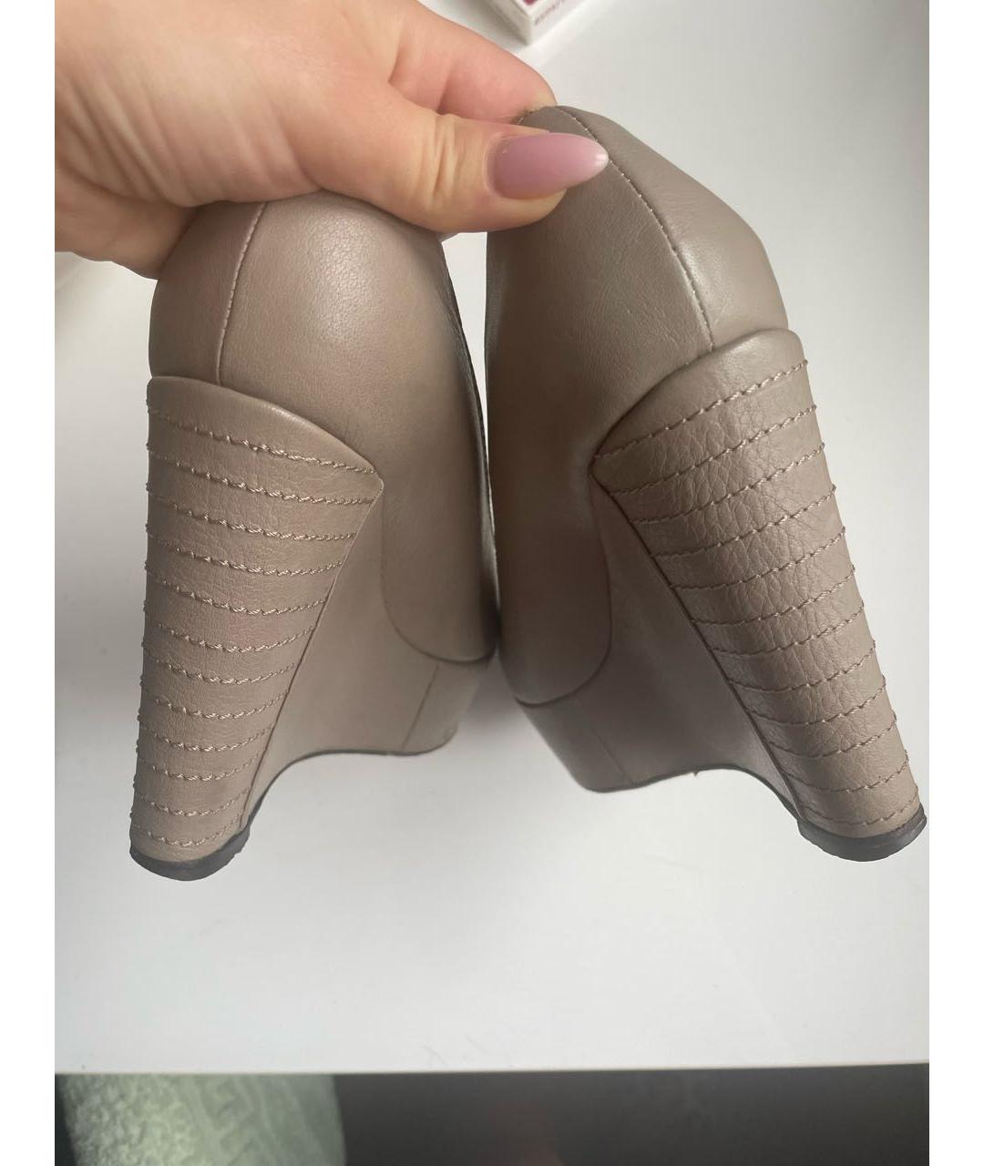 ESCADA Серые кожаные туфли, фото 4