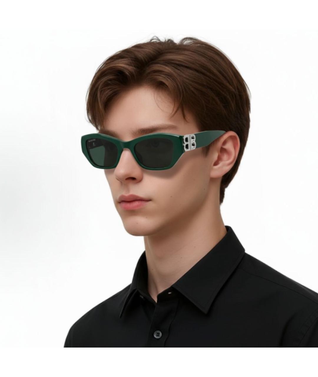 BALENCIAGA Зеленые солнцезащитные очки, фото 4