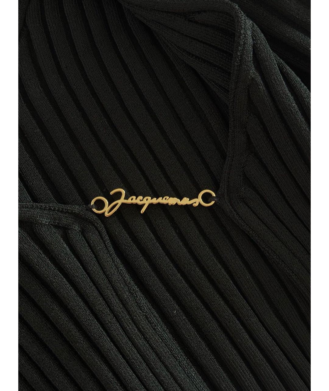 JACQUEMUS Черный вискозный кардиган, фото 4
