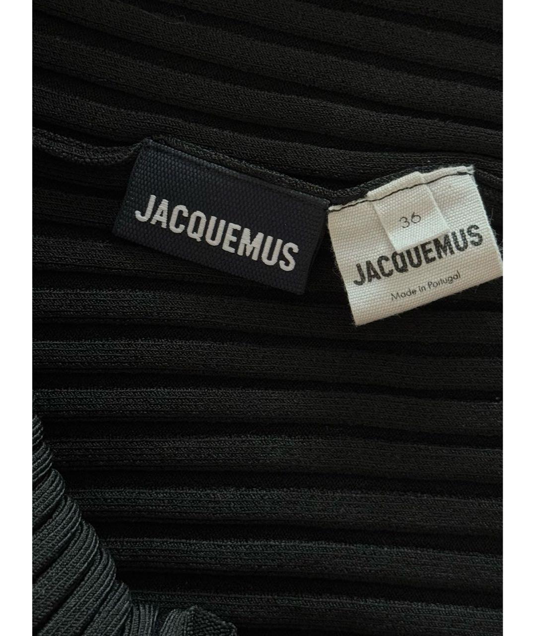 JACQUEMUS Черный вискозный кардиган, фото 3