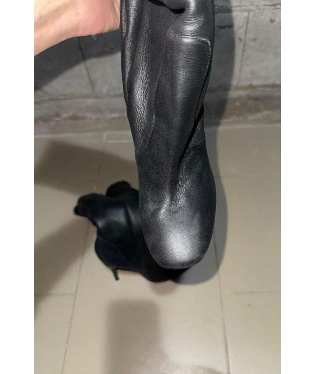 JIMMY CHOO Черные кожаные сапоги, фото 3