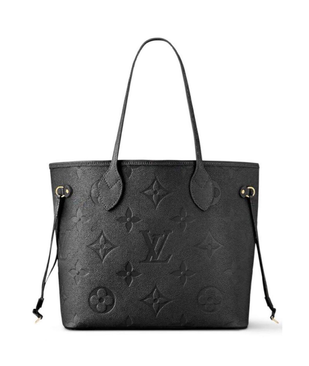 LOUIS VUITTON Черная кожаная сумка тоут, фото 1