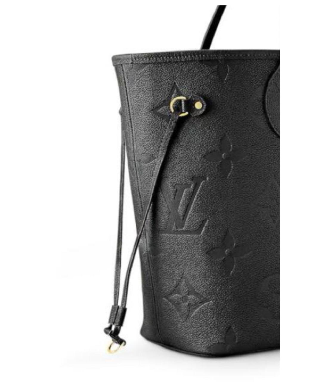 LOUIS VUITTON Черная кожаная сумка тоут, фото 2