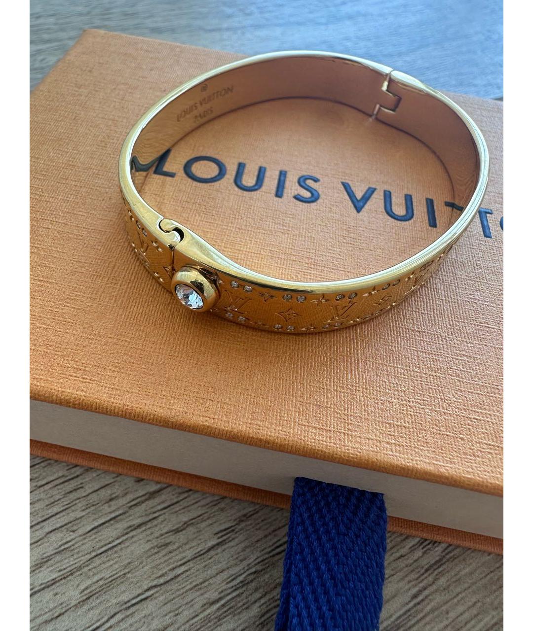 LOUIS VUITTON Золотой металлический браслет, фото 2