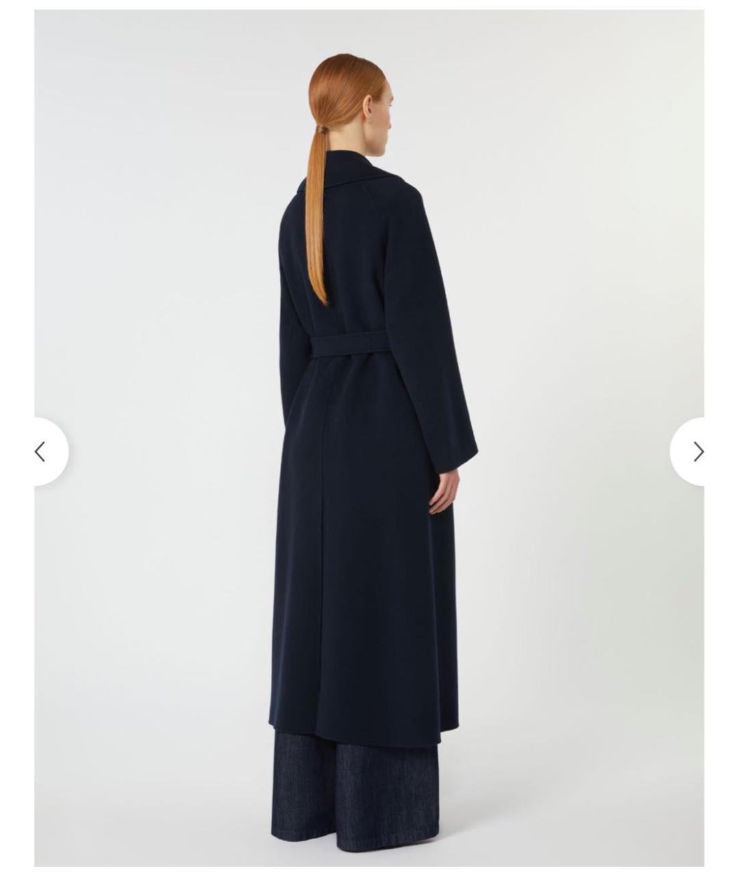 'S MAX MARA Темно-синее шерстяное пальто, фото 4