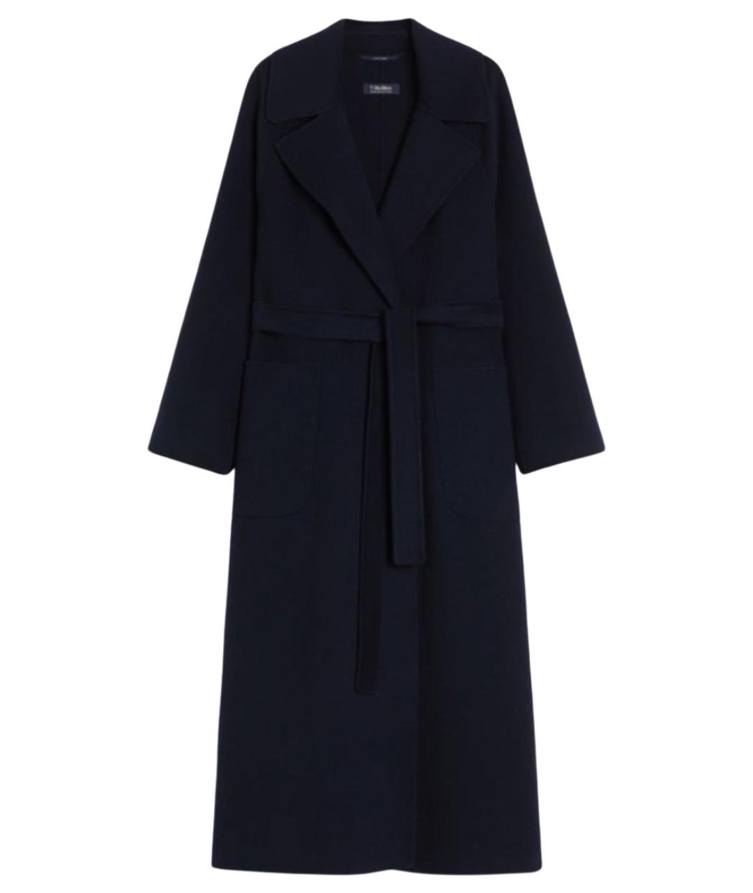 'S MAX MARA Темно-синее шерстяное пальто, фото 1