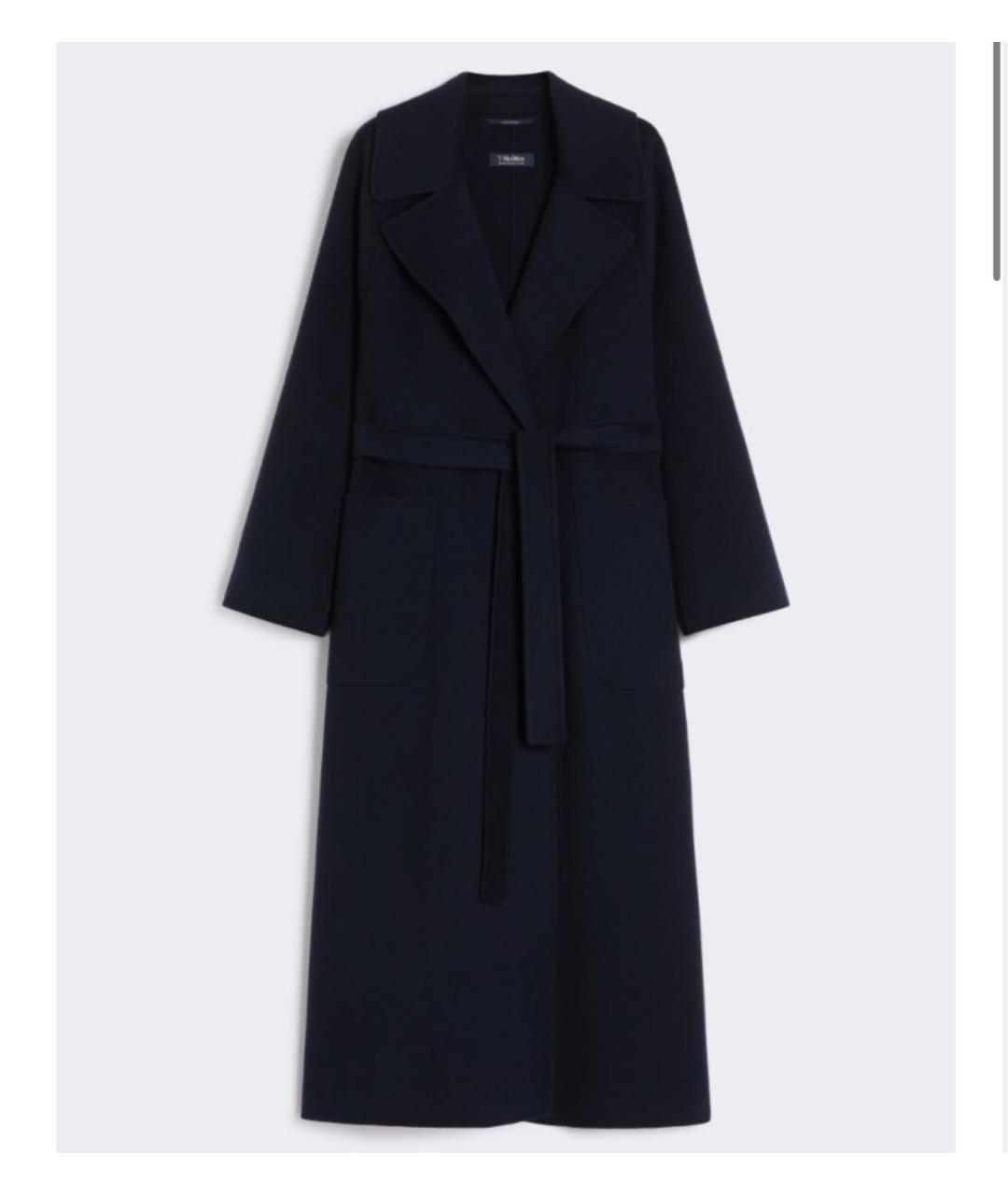 'S MAX MARA Темно-синее шерстяное пальто, фото 5