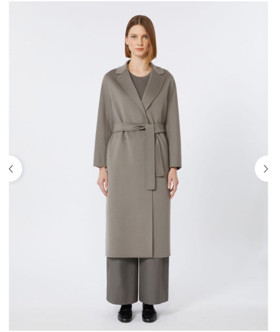 'S MAX MARA Серое шерстяное пальто, фото 4